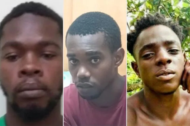 <p>Royal Grenada Police Force</p> Police have linked Ron Mitchell, Trevor Robertson and Atiba Stanislaus to the possible murders of the couple.