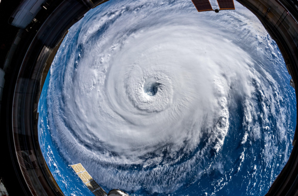 It was captured from 249 miles above the storm (Picture ESA)