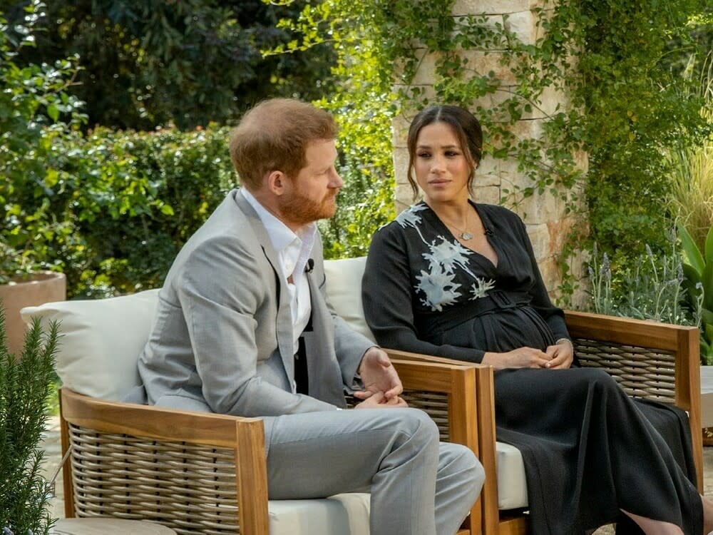 Prinz Harry und Herzogin Meghan im Gespräch mit Oprah Winfrey (Bild: TVNOW / Harpo Productions - Joe Pugliese)