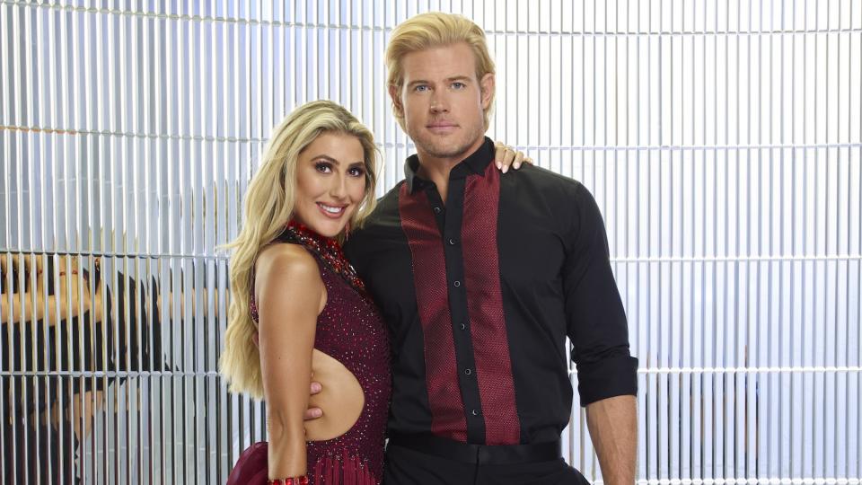 Trevor Donovan and Emma Slater pose in a promo image for Dancing with the Stars season 31