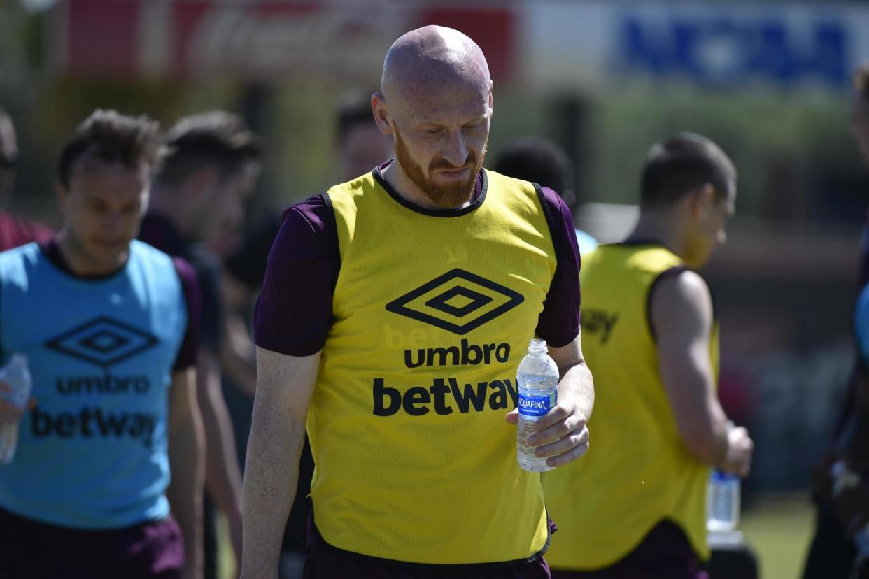 Injury doubt: James Collins: West Ham United via Getty Images