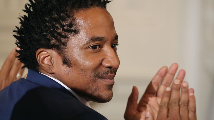 Rapper-producer and Kennedy Center Artistic Director for Hip-Hop Culture Q-Tip participates in the President’s Committee on the Arts and the Humanities poetry reading at the White House in September 2016. (Photo by Mark Wilson/Getty Images)