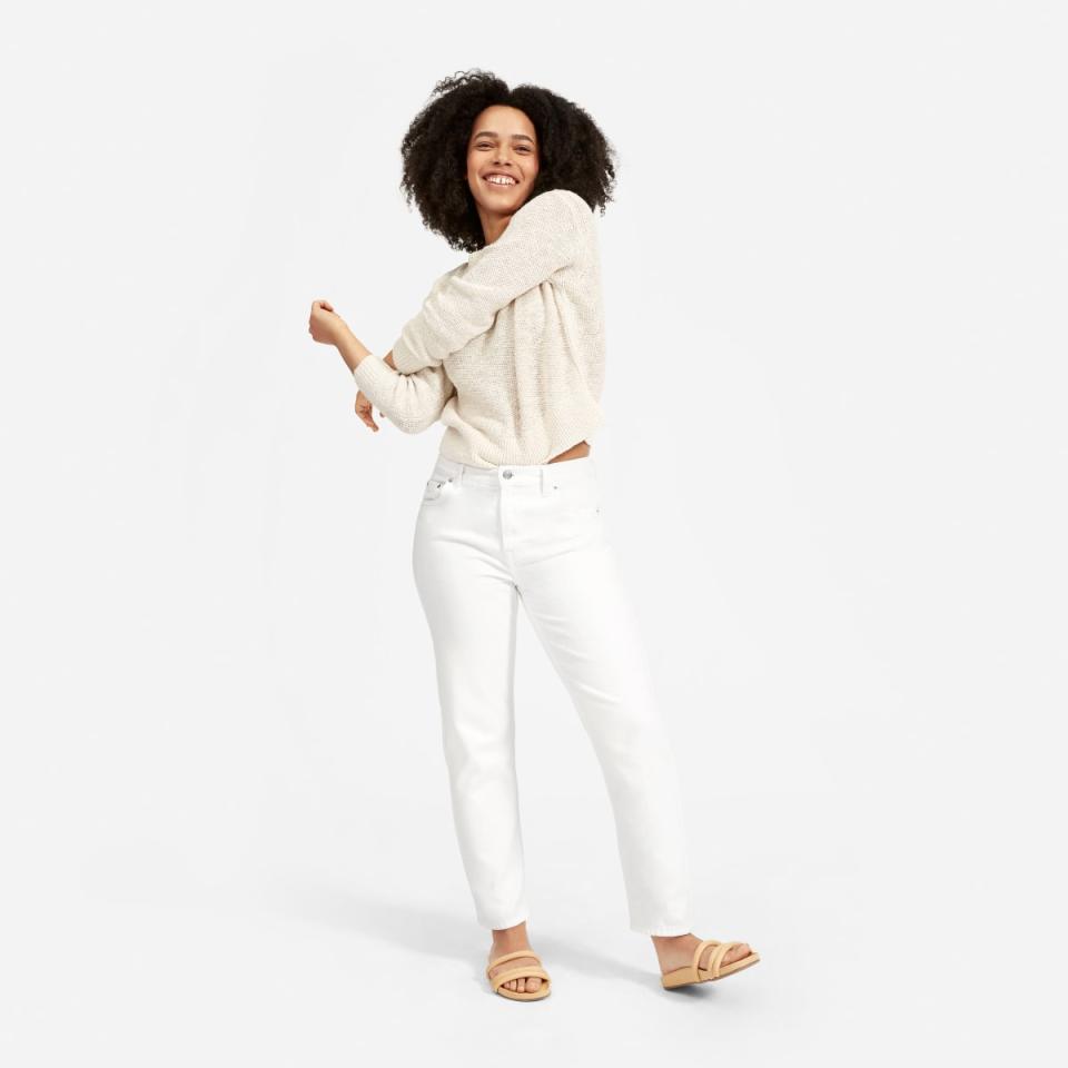 The Super-Soft Relaxed Jean in Bone. Image via Everlane.