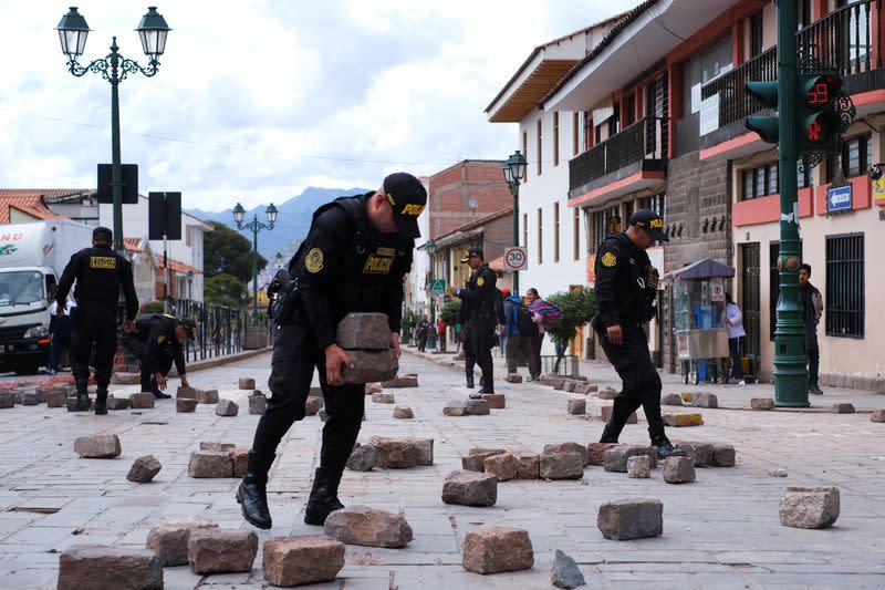 Protest demanding Peru's President Dina Boluarte to step down, in Cuzco