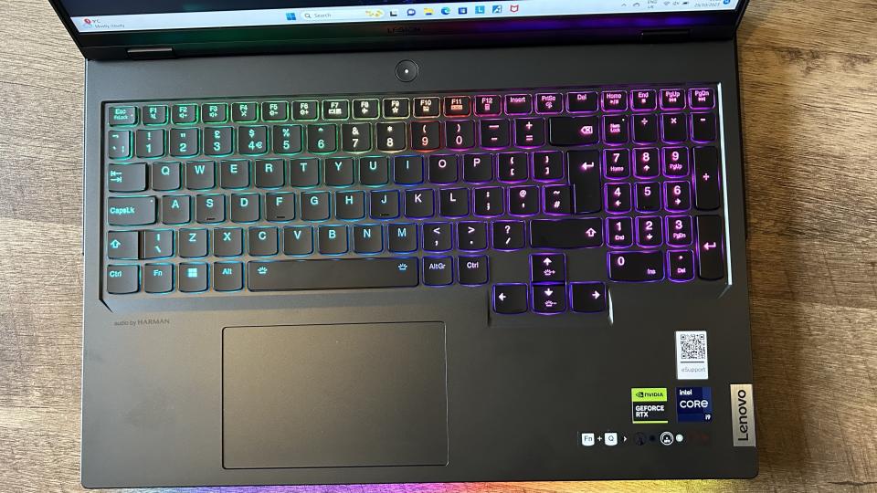 Lenovo Legion Pro 7i keyboard close up