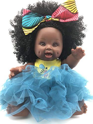 Orijin Bees Cocoa Belle Bee - Black Doll, Ethnic Doll, Curly Hair Doll