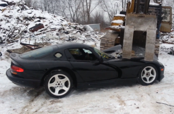 Crushed Dodge Viper