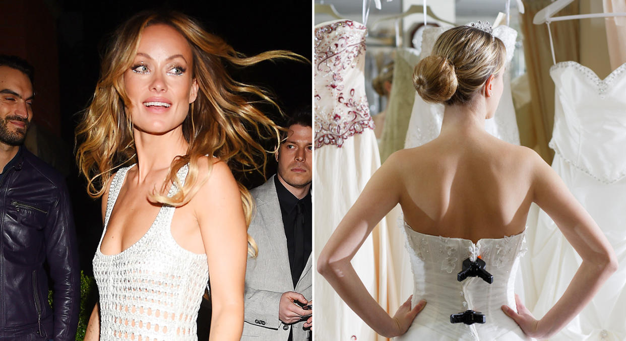 Olivia Wilde wore a white dress to a wedding over the weekend - is it ever ok to wear the same colour as the bride? (Getty Images)