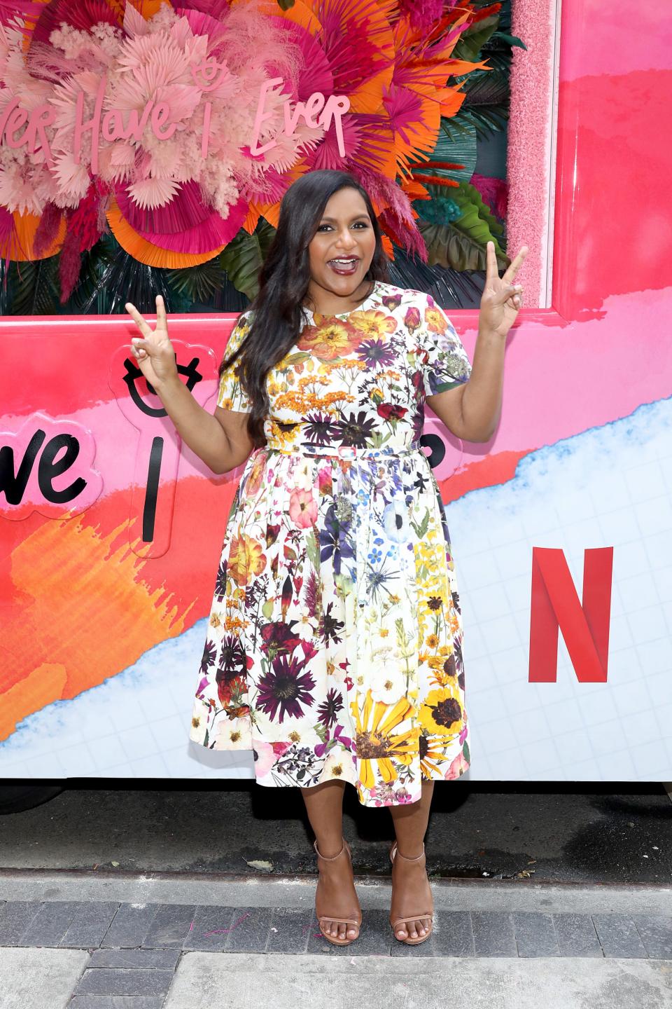 Mindy Kaling attends as Netflix hosts a mobile truck pop up activation in celebration of the launch of NEVER HAVE I EVER Season 2 on July 15, 2021 in New York City.