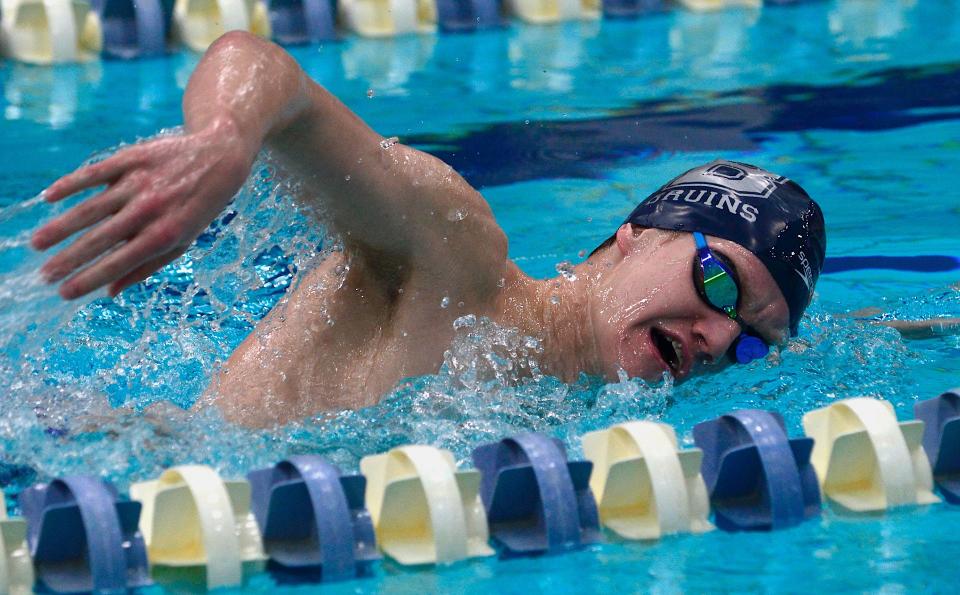 Bartlesville High School's Griffin Craig captured two individual championships during a home swim competition on Jan. 26, 2023.