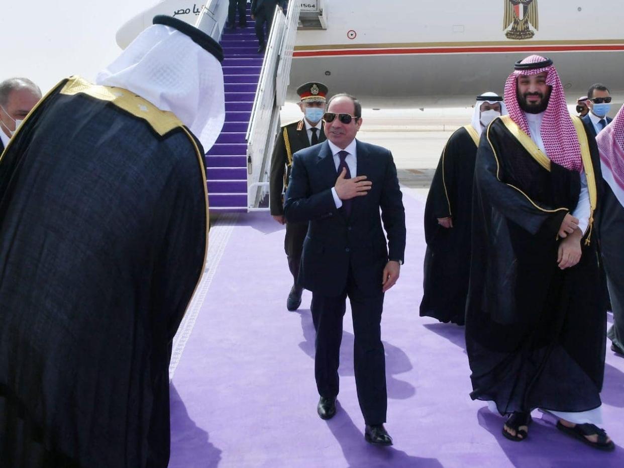 Egypt's President Abdel Fattah Al-Sisi in Saudi Arabia