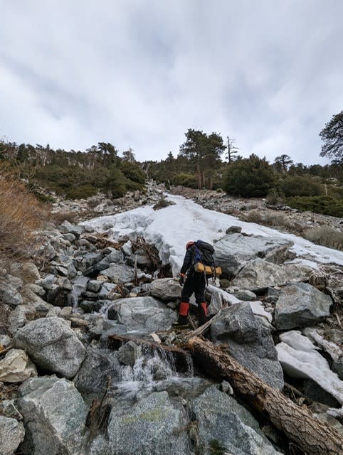 Previous ground searches for the British actor had been hampered by poor conditions in the area (San Bernardino County Sheriff’s office/PA)