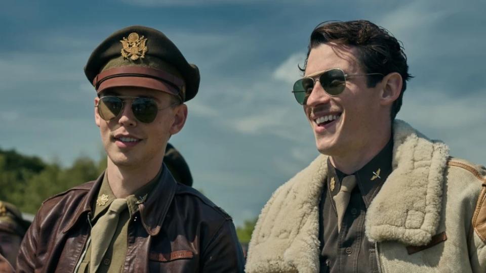 Austin Butler as “Buck” Cleven and Callum Turner as “Bucky” Egan in “Masters of the Air” (Apple TV+)