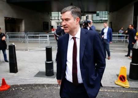 FILE PHOTO: Britain's Secretary of State for Justice David Gauke leaves the BBC headquarters after appearing on the Andrew Marr show in London