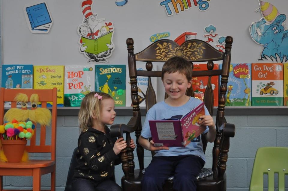 Timmy Gardner enjoyed reading to his little sister Julia’s class as much as she did.