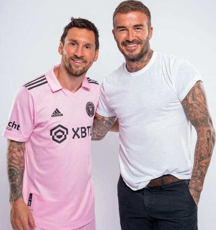 David Beckham con Messi