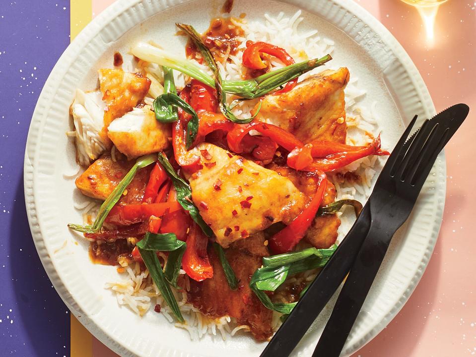 Crispy Fish With Scallions and Peppers