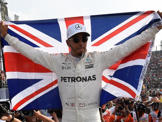 Lewis Hamilton says he proudly flies the British flag (Getty)