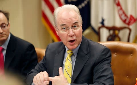 Former Health and Human Services Secretary Tom Price - Credit: AP