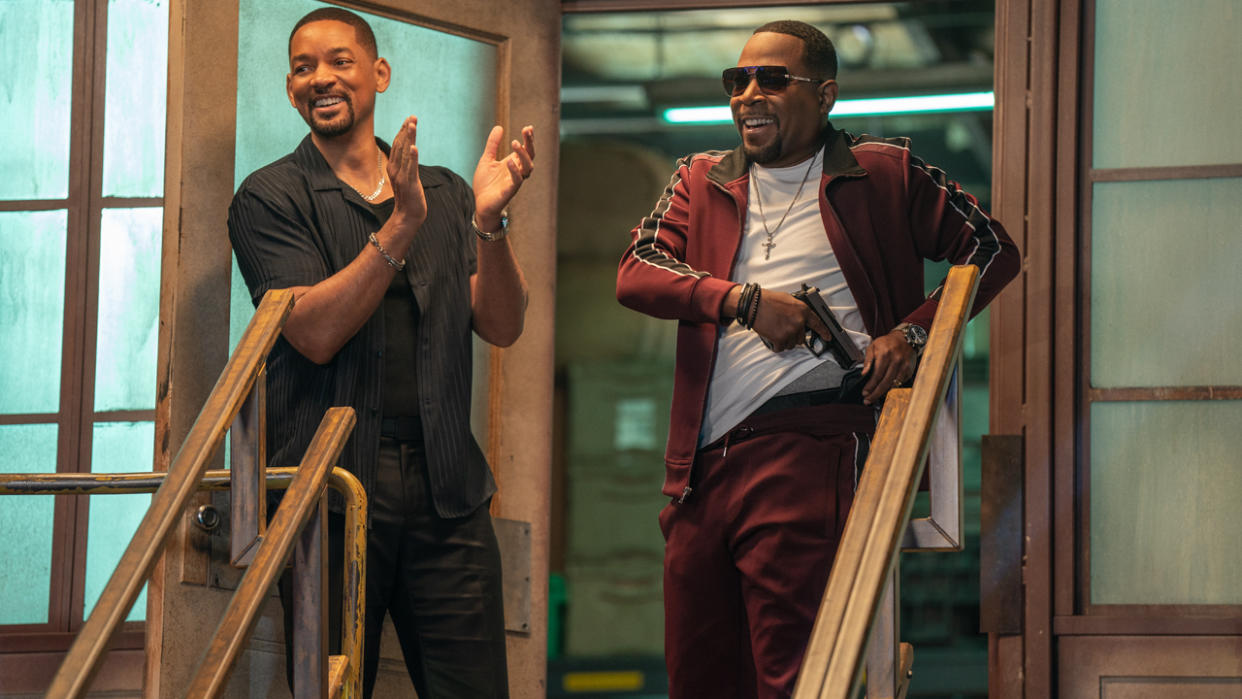  Will Smith and Martin Lawrence on a deck in Bad Boys: Ride Or Die. 