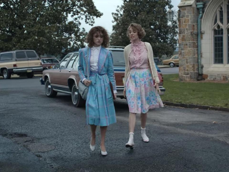 Characters Nancy Wheeler and Robin Buckley in season four of "Stranger Things."