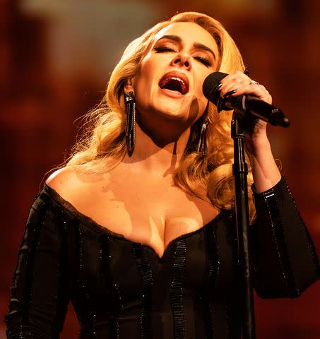 <p>Raven B. Varona</p> Adele at her final 2023 Las Vegas Show.