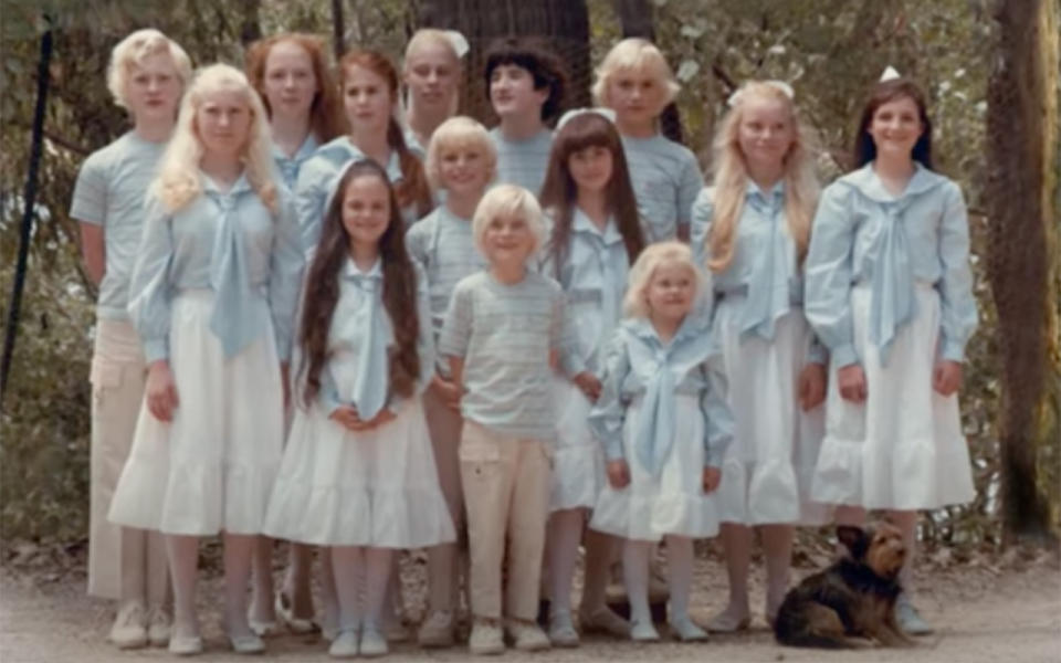 The children assembled in a group. Source: YouTube/ The Family trailer