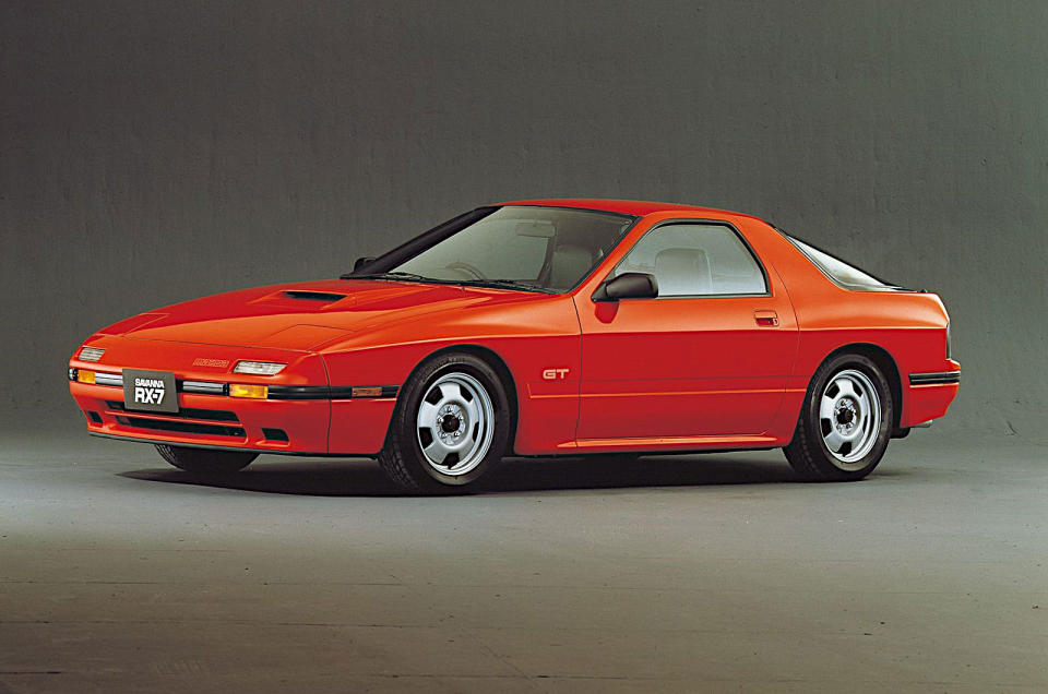 <p>The second RX-7 replaced the first in 1985. As before, it was essentially a coupe (though this time round a convertible was also available), and its styling to was similar to that of the earlier car, but certainly more modern and perhaps a little less distinctive.</p><p>Turbocharging, briefly available in Japan during the first generation, became more common. Several power outputs are quoted, but Mazda itself says that the highest was around 200bhp, giving the car a top speed of around <strong>150mph </strong>and a 0-62mph time of <strong>six seconds.</strong></p>