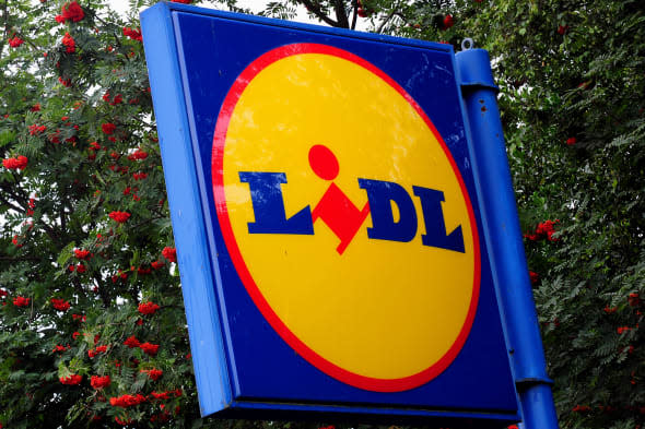 File photo of a Lidl supermarket logo