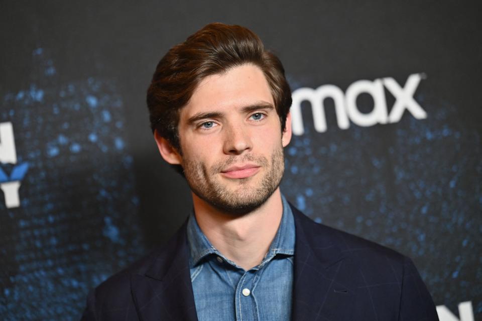 US actor David Corenswet attends the premiere of HBO mini-series 
