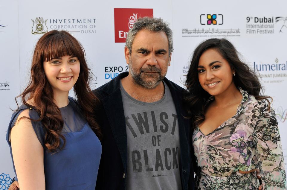 DUBAI, UNITED ARAB EMIRATES - DECEMBER 15: Actress Shari Sebbens, director Wayne Blair and actress Jessica Mouboy attend the "Sapphires" photocall during day seven of the 9th Annual Dubai International Film Festival held at the Madinat Jumeriah Complex on December 15, 2012 in Dubai, United Arab Emirates. (Photo by Gareth Cattermole/Getty Images for DIFF)