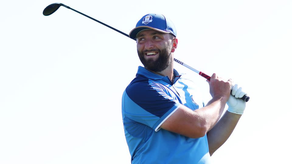 Rahm tees off at the 2023 Ryder Cup. - Richard Heathcote/Getty Images