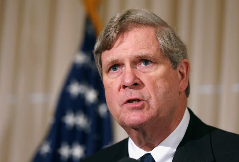 FILE PHOTO: U.S. Secretary of Agriculture Tom Vilsack delivers keynote remarks at the public launch of the U.S. Agriculture Coalition for Cuba while at the National Press Club in Washington
