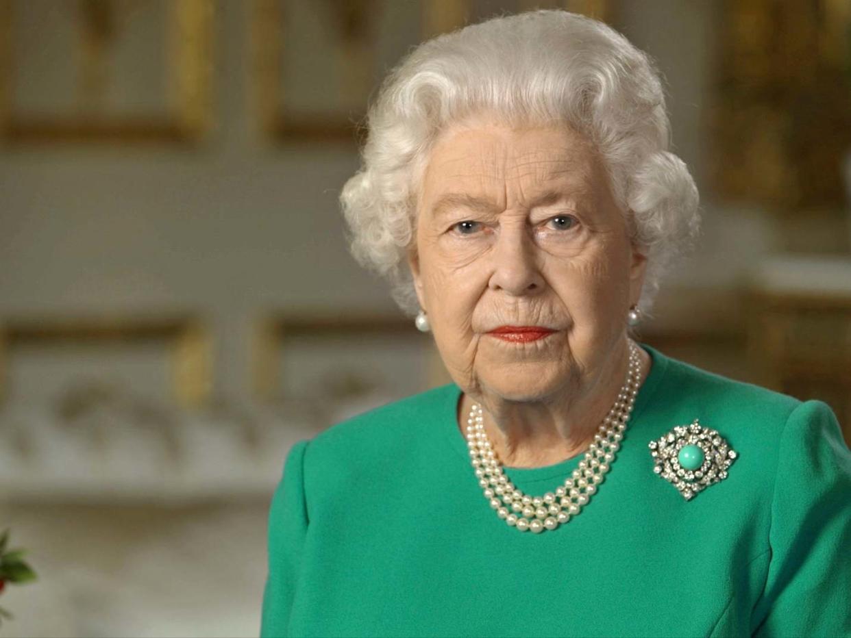 Britain's Queen Elizabeth II addresses the nation and the Commonwealth from Windsor Castle, Windsor, England: AP