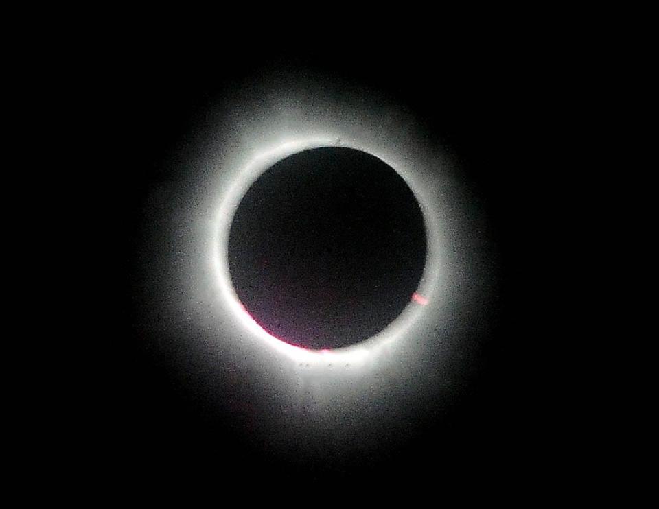 A total eclipse of the sun to the delight of the all the vislitors at the OARDC in Wooster.