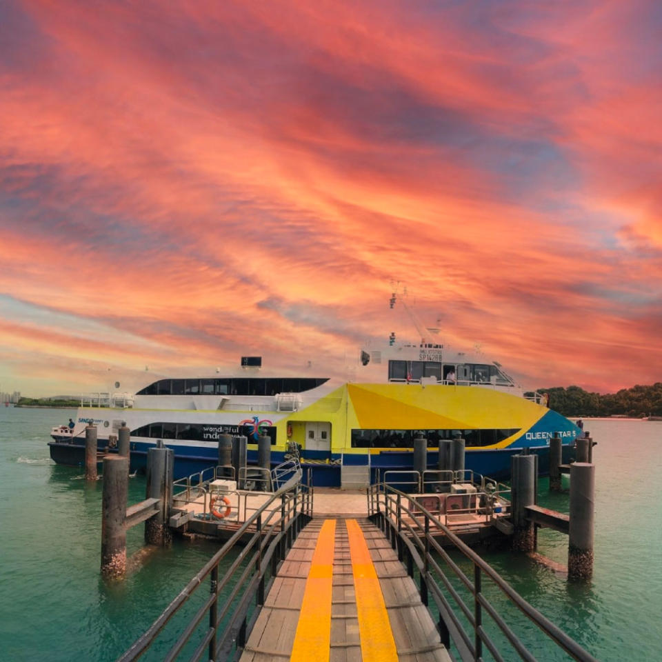 view from sindo ferry's sunset voyage