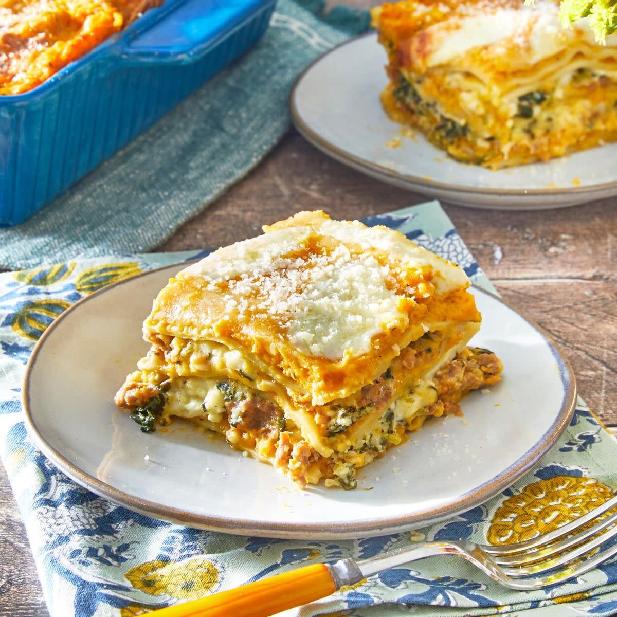 butternut squash lasagna fall recipe