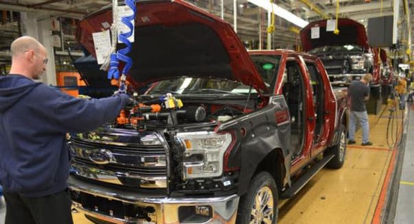 <b class="credit">Ford</b>Ford has one factory in Dearborn, Michigan, making its 2015 F-150 pickup, and a second factory in Missouri is being retooled for production starting this spring.