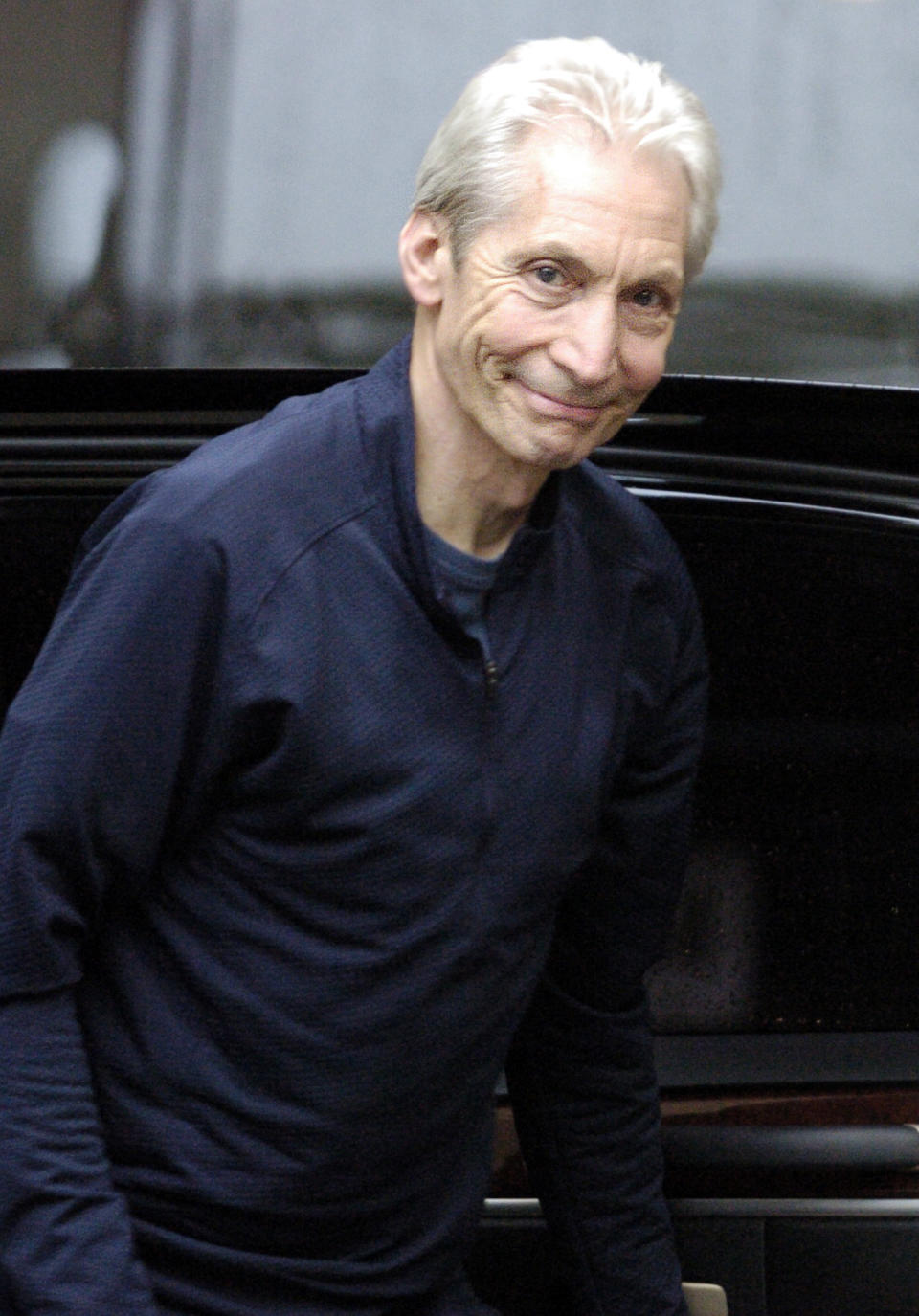 FILE - Charlie Watts of The Rolling Stones arrives at the Phoenix Concert Theater in Toronto on Aug. 10, 2005. Watts' publicist, Bernard Doherty, said Watts passed away peacefully in a London hospital surrounded by his family on Tuesday, Aug. 24, 2021. He was 80. (Aaron Harris/The Canadian Press via AP, File)