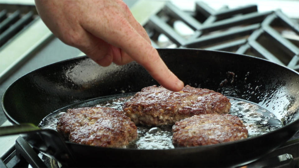 Cooking Salisbury Steak.  / Credit: CBS News