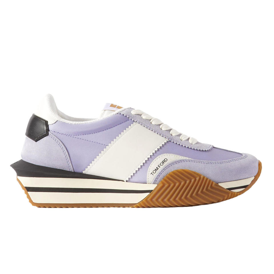 Tom Ford rubber-trimmed leather, suede and nylon sneakers
