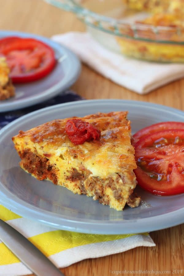 Bacon Cheeseburger Crustless Quiche