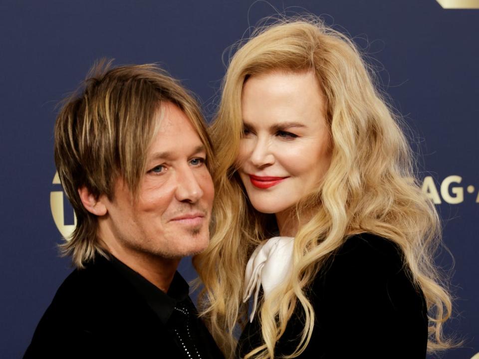 Keith Urban and Nicole Kidman attend the 28th Annual Screen ActorsÂ Guild Awards at Barker Hangar on February 27, 2022 (Getty Images)