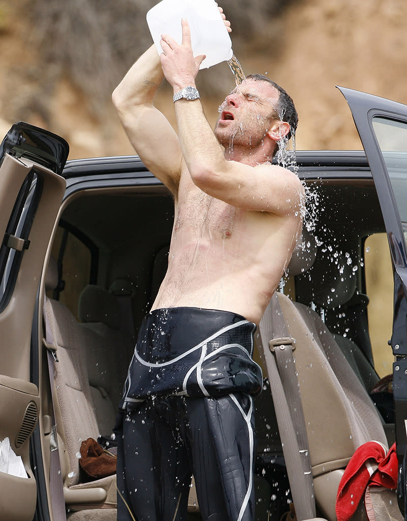 Liev Schreiber couldn't wait to get home to make sure all the salt wat...