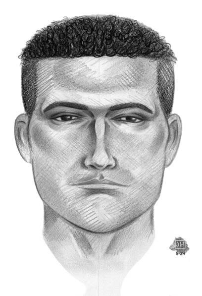 The sketch produced by an NYPD detective with descriptions from the young victim.