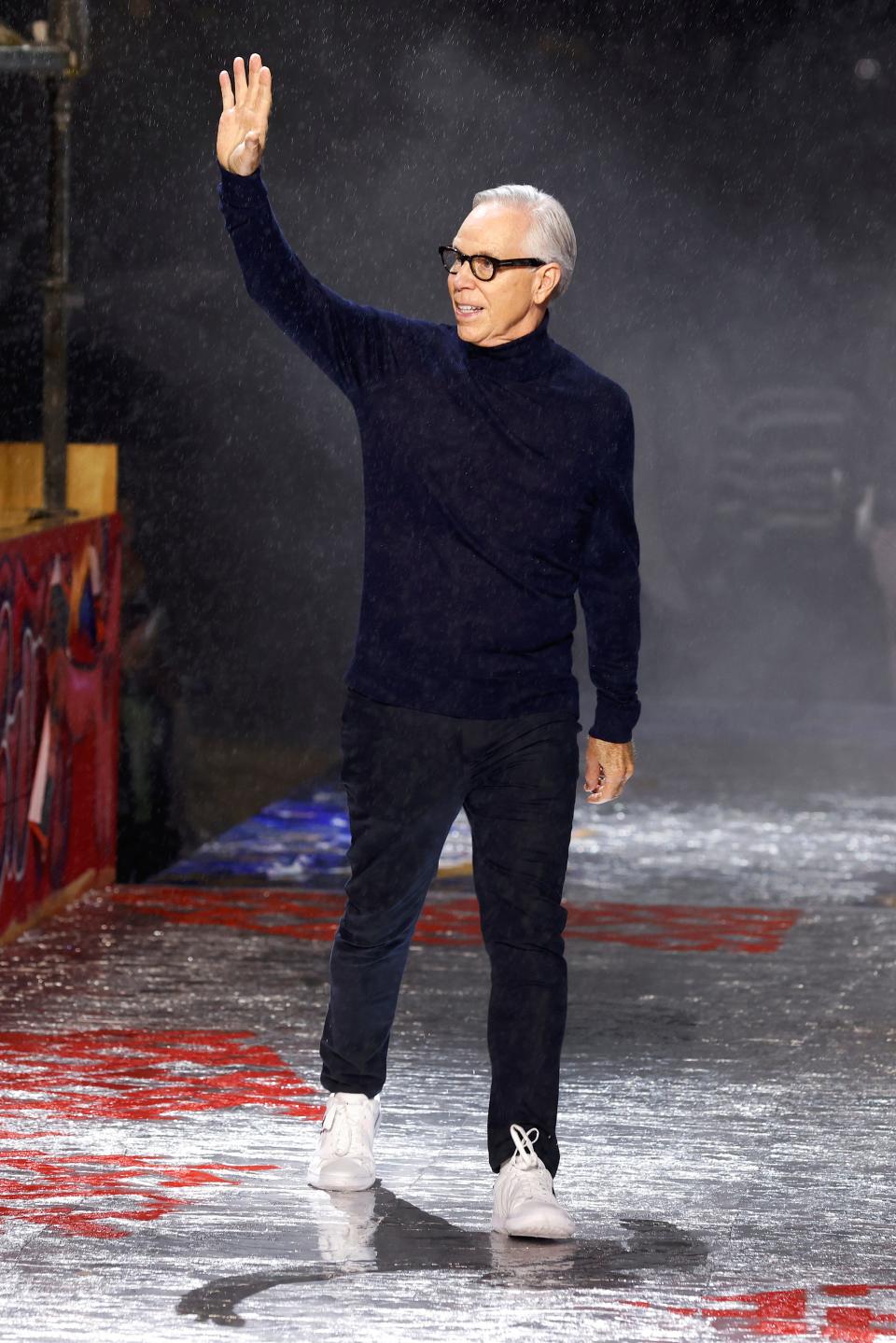 Tommy Hilfiger walked the runway following his New York Fashion Week return.