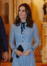 <p>Kate totally channeled Blair Waldorf with this look, no? Kate wore this dress to Buckingham Palace to celebrate World Mental Health Day.</p>