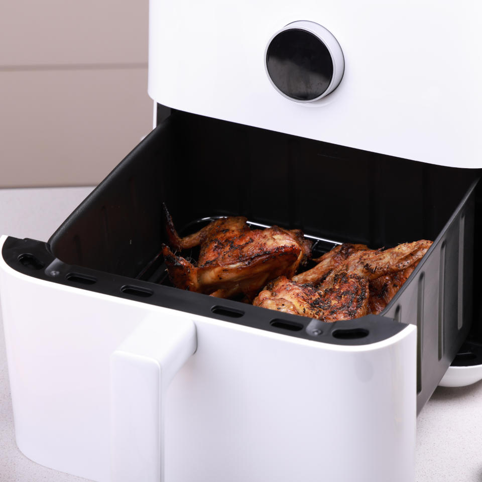 Air fryer on kitchen worktop