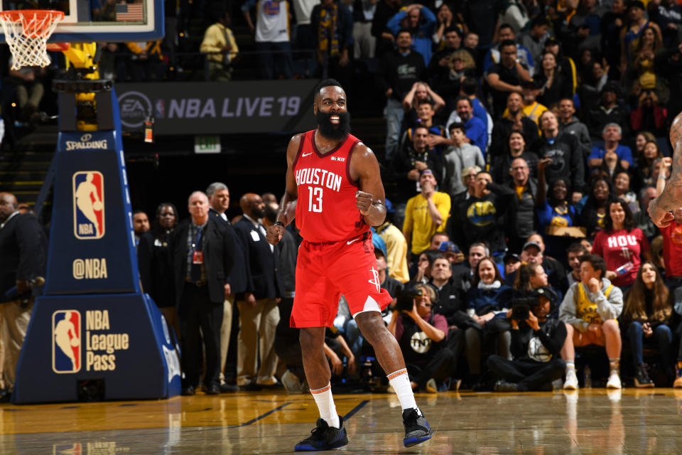 James Harden is on a hot scoring streak for the Houston Rockets (PHOTO: Yahoo Sports)