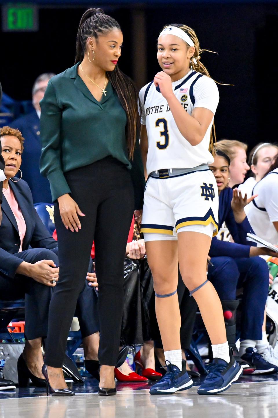 Notre Dame head coach Niele Ivey calls the play of freshman point guard Hannah Hidalgo, "inspiring" and says that boh Hidalgo and Southern Cal freshman JuJu Watkins "play with a boldness we need as we continue to put (women’s basketball) in the spotlight."